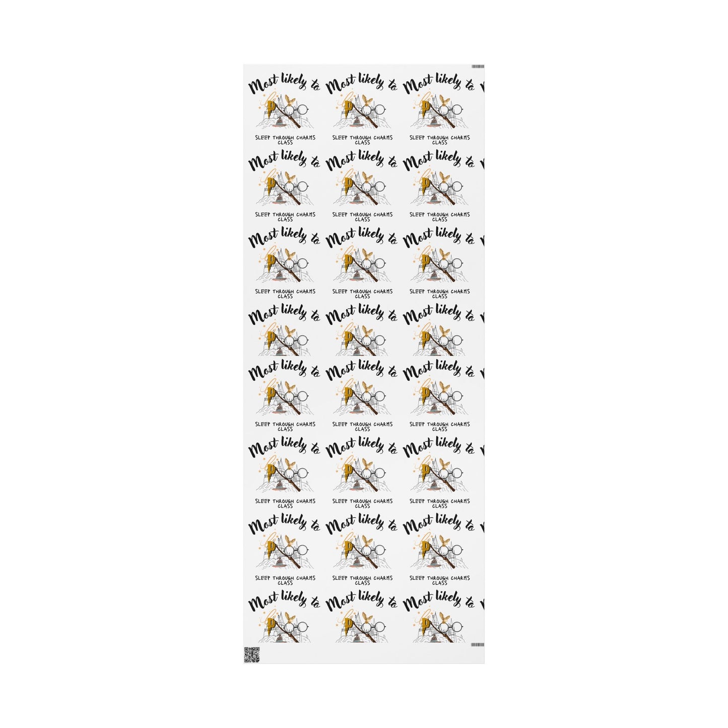 Wand Wrapping Paper, Movie Lovers Wrap, Cheerful Wrapping Paper for Celebrations, Birthday Gifts, Holiday Packaging, Unique Gift Wrap, Most Likely to Sleep Through Class