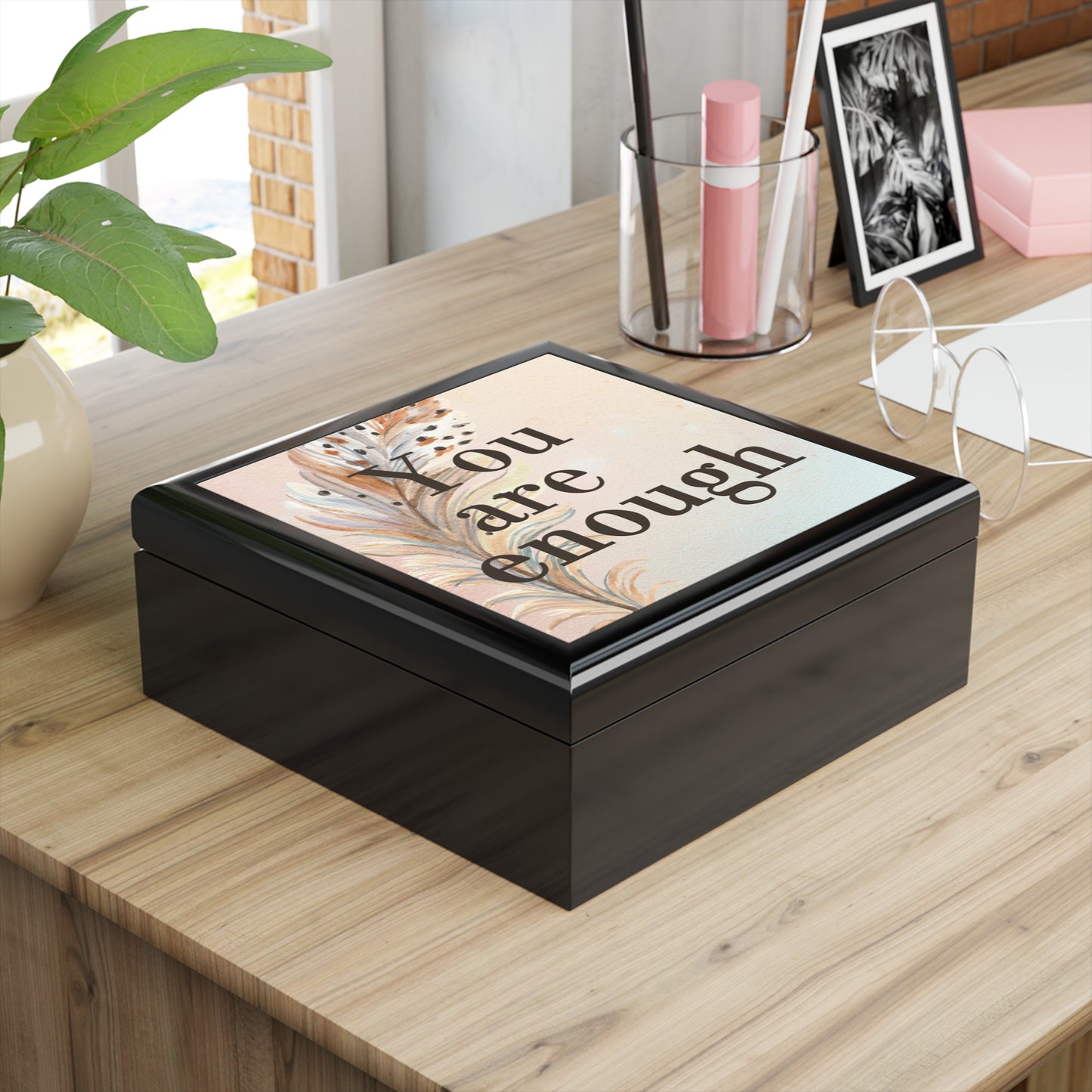 You Are Enough | You Are Enough Jewelry Box | Inspirational Keepsake Storage | jewelry box