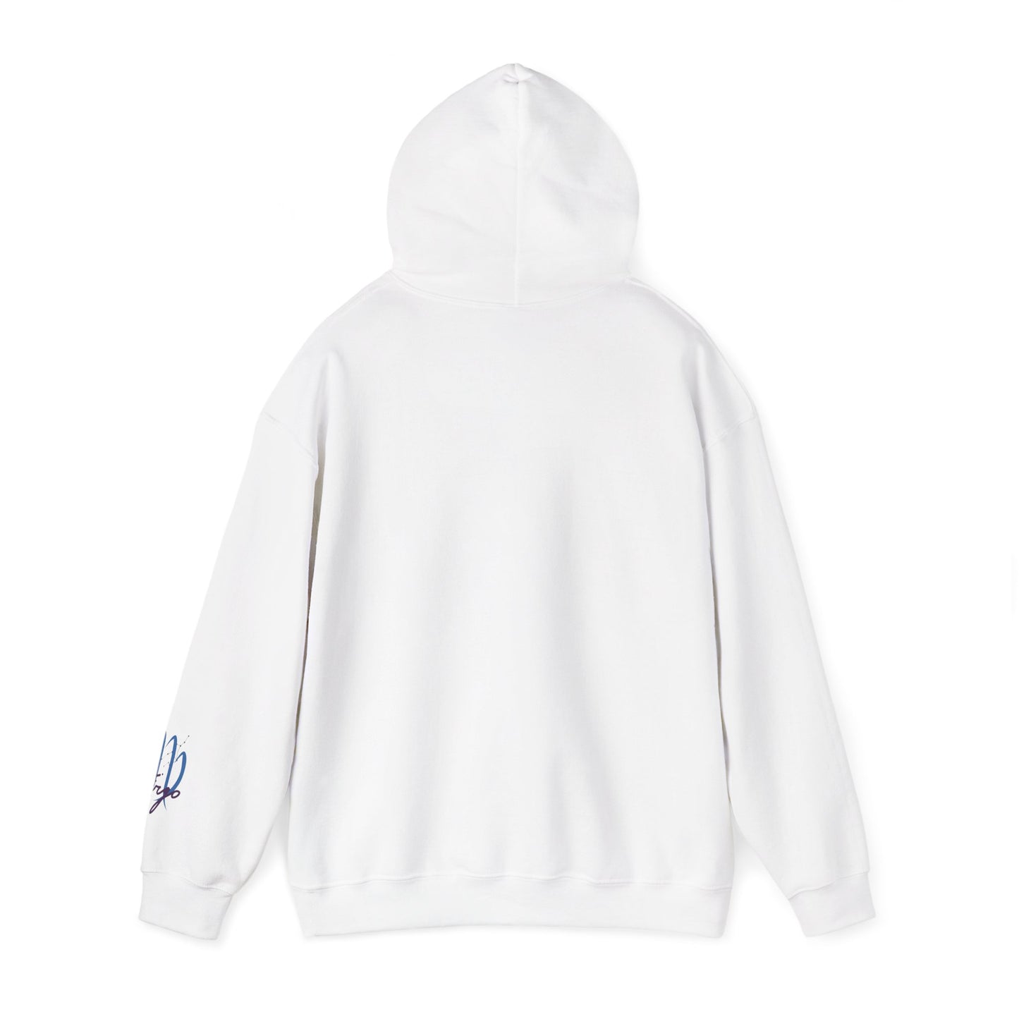 Virgo Script Zodiac Hoodie — Elegant Blue Virgo Sign Sweatshirt
