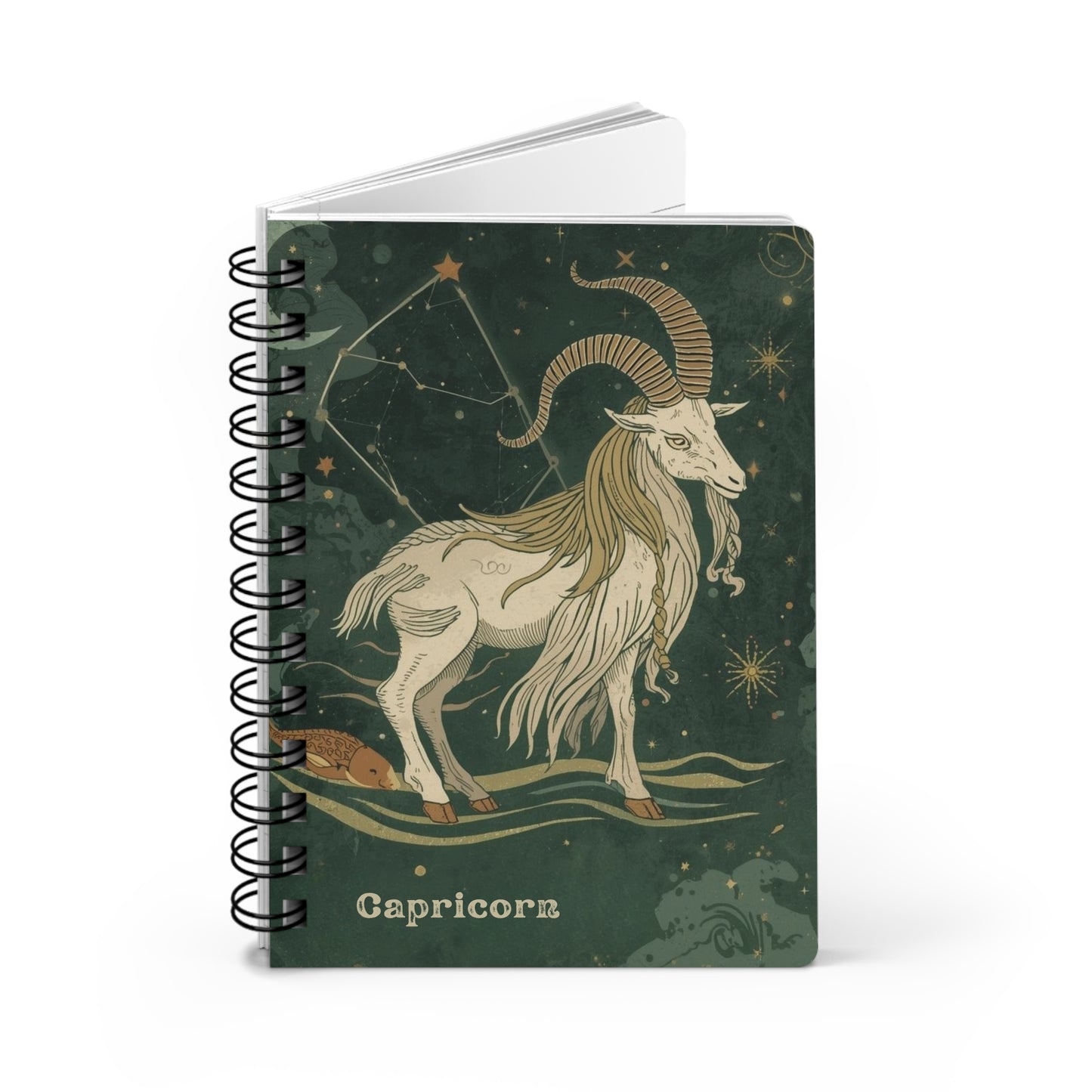 Capricorn Zodiac Spiral Bound Journal