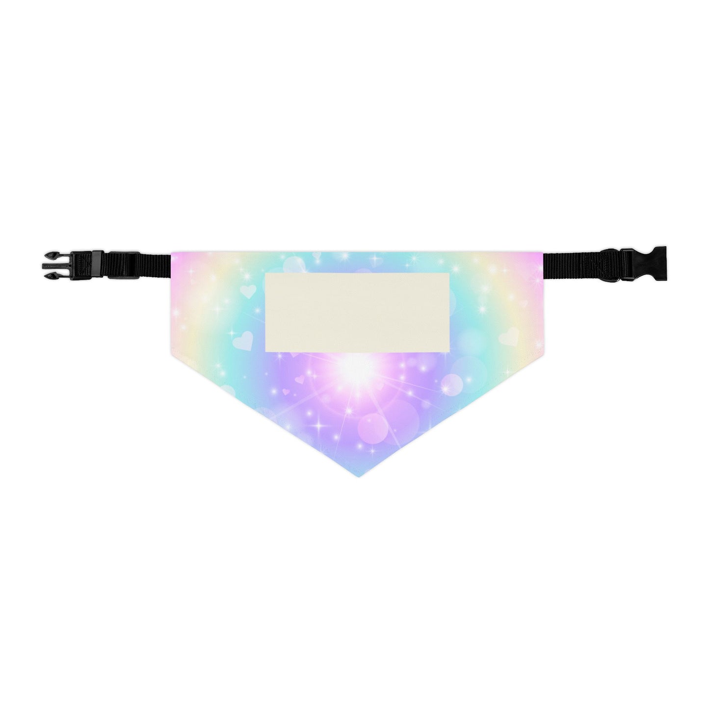 Personalized Pastel Magic Pet Bandana Collar — Custom Name Tag Area