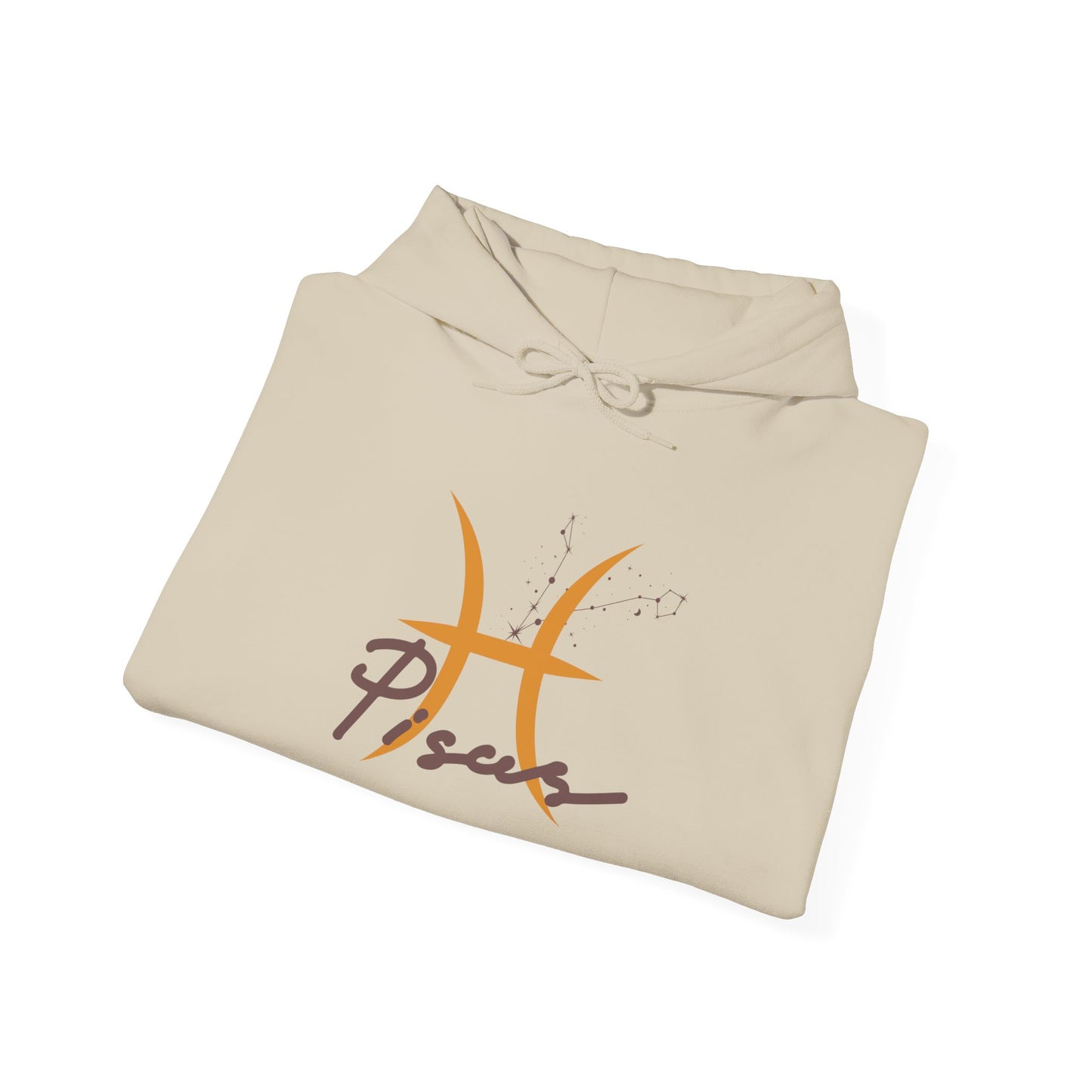 Pisces Zodiac Hoodie — Minimal Gold Astrology Sweatshirt