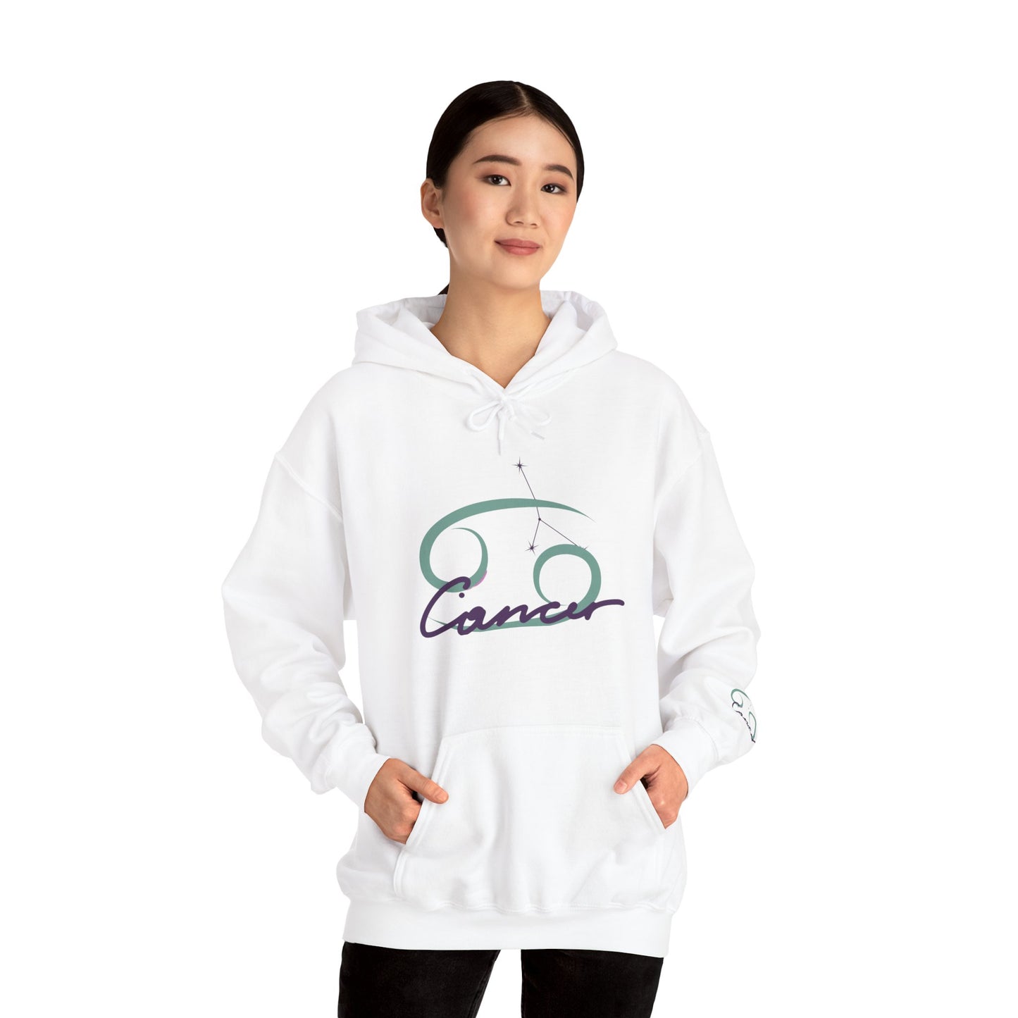 Cancer Zodiac Hoodie – Minimal Astrological Sign Pullover (June–July)