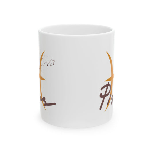 Personalized Astrology Pisces Ceramic Mug — Zodiac Constellation Coffee Cup (11oz/15oz)