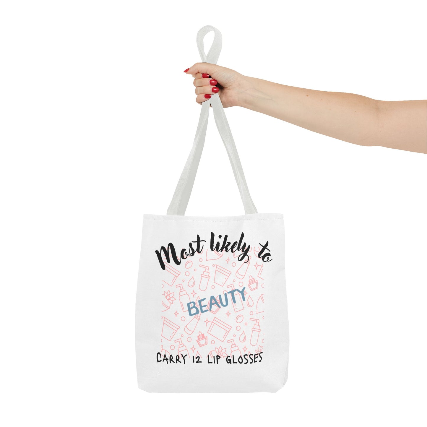 Beauty Lip Gloss Tote Bag - Perfect Gift for Makeup Lovers, Fashion Accessory, Daily Use Tote, Funny Gift, Stylish Organizer