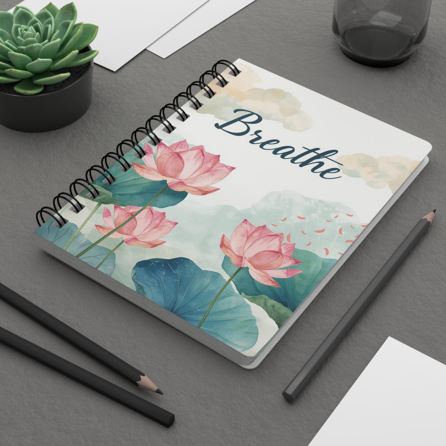 Personalize, Serene Breathe Spiral Bound Journal