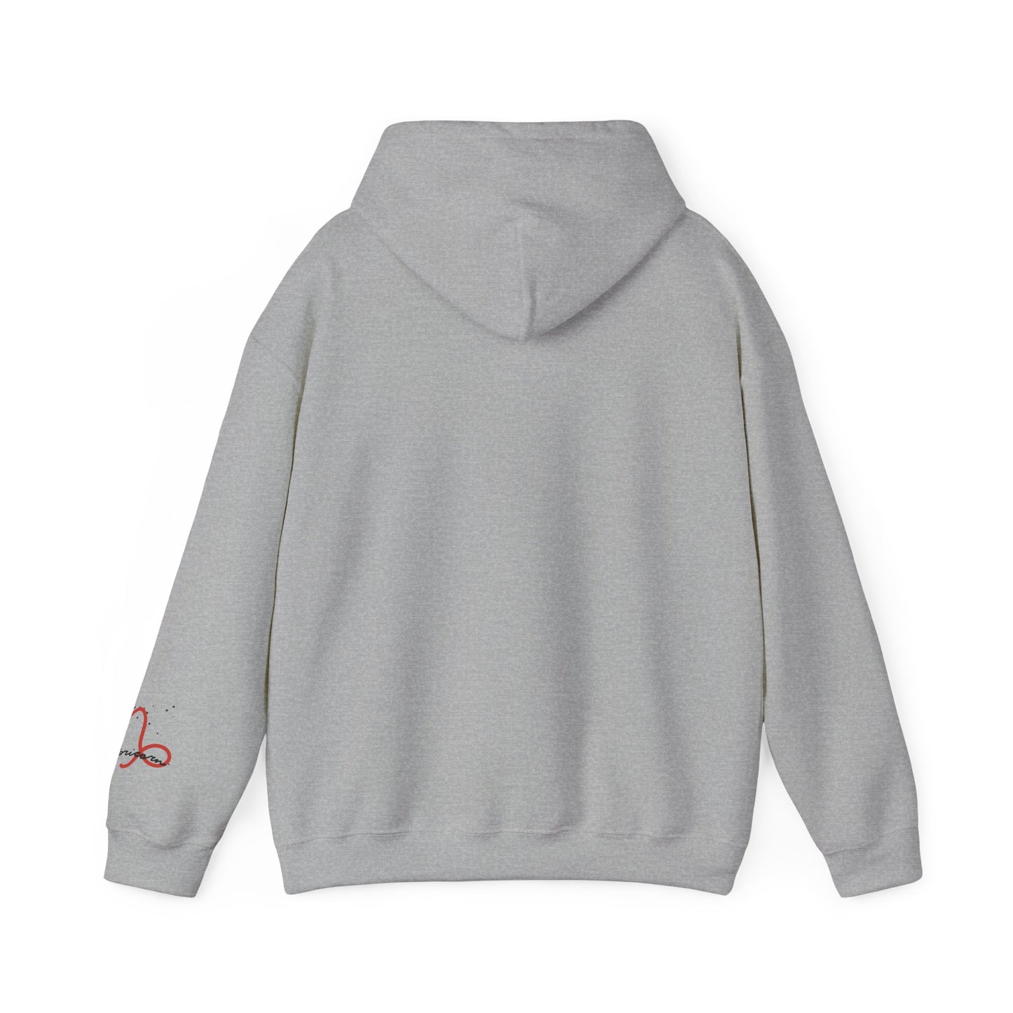 Capricorn Zodiac Hoodie — Red Script Astrology Sign Sweatshirt