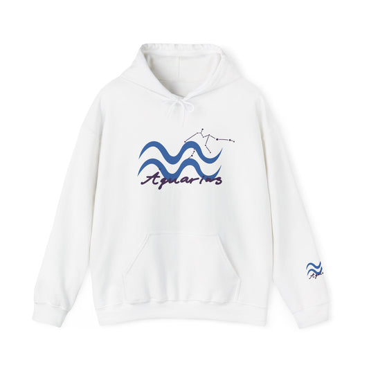 Aquarius Zodiac Hoodie — Water-Bearer Constellation Graphic Sweatshirt