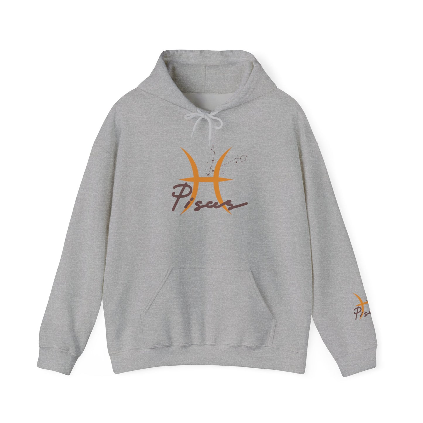 Pisces Zodiac Hoodie — Minimal Gold Astrology Sweatshirt