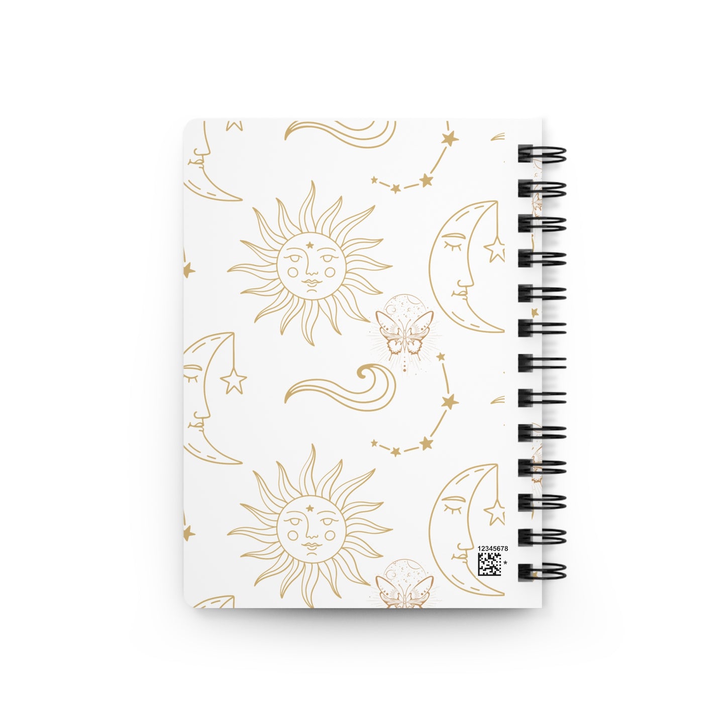Celestial Spiral Bound Journal - Sun and Moon Design