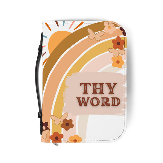 Bible Cover, Boho Bible Cover, Rainbow Bible Cover, Vintage Bible Cover, Thy Word Bible Cover