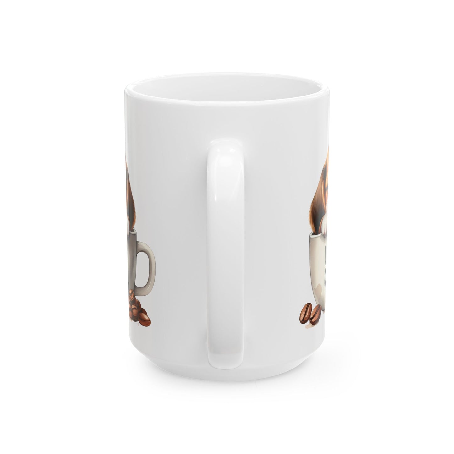 Beagle Coffee Mug — Cute Dog in Coffee Cup Ceramic Mug (11oz, 15oz)