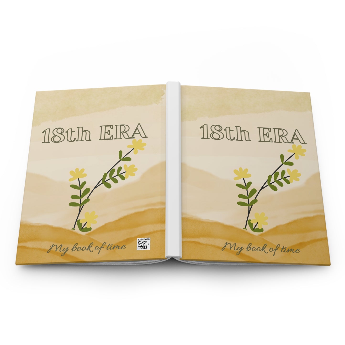 Personalize, 18th ERA Hardcover Journal with Floral Design, Eighteenth Era Journal