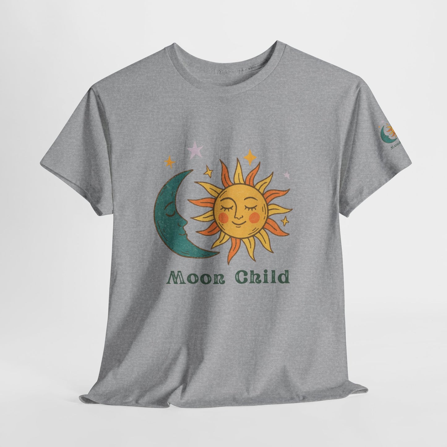 Moon Child T-Shirt — Sun & Crescent Moon Graphic Tee