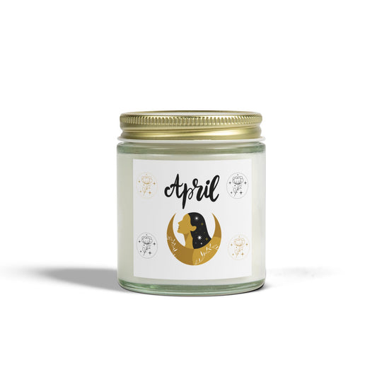 April Candle, April Birthday Gift, Celestial Candle, Scented Candles - Coconut Apricot Wax, Aromatherapy Candles, April Zodiac Decor, Eco-Friendly Gift, Relaxation, Home Fragrance