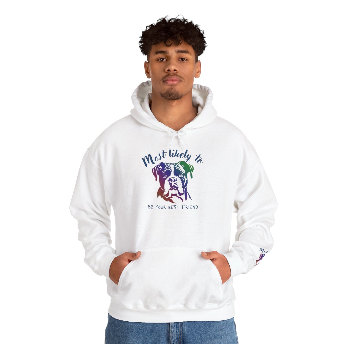 Boxer Bulldog 'Most Likely to Be Your Best Friend' Hoodie