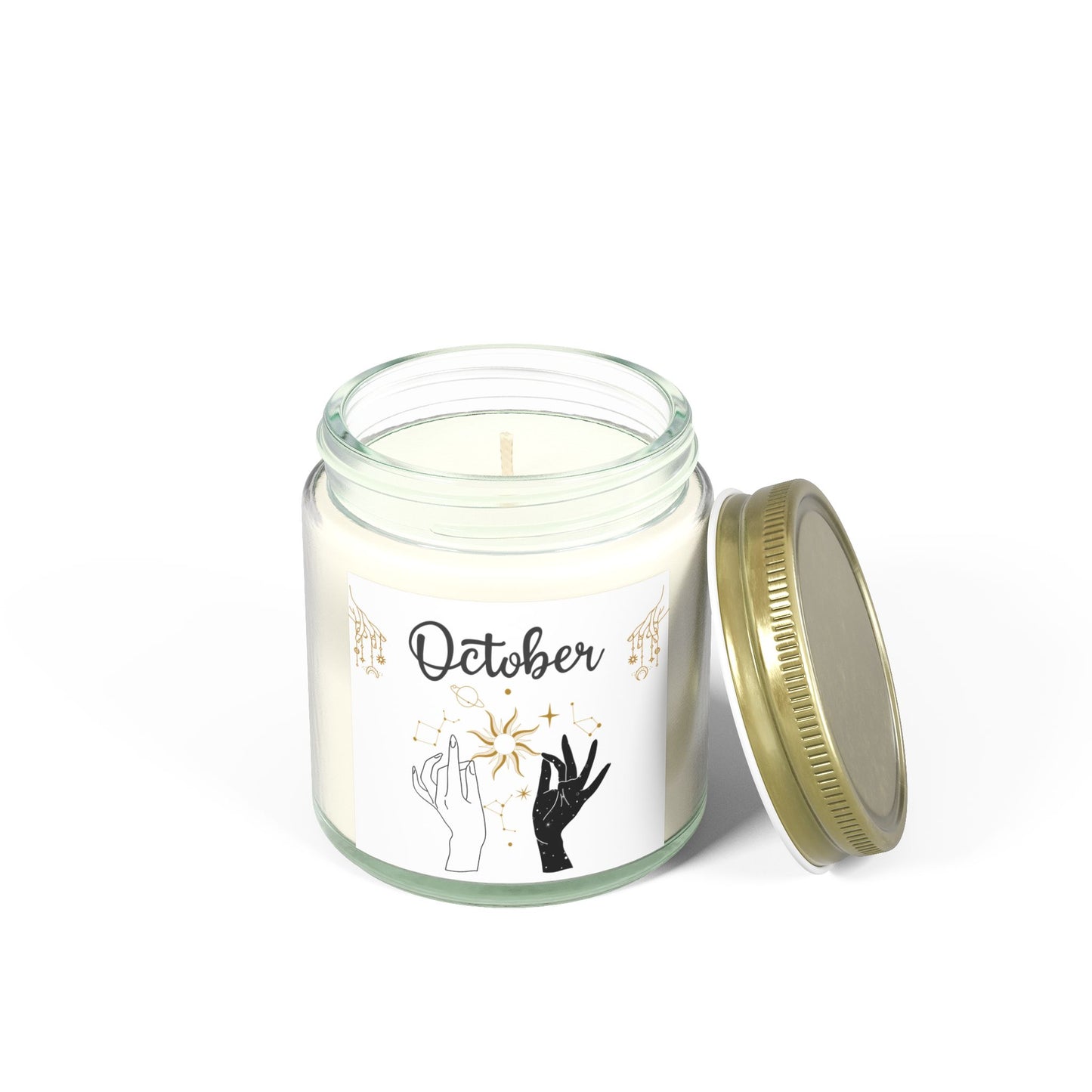 Celestial Candle, October, October Birthday, Scented Candles, Coconut Apricot Wax (4oz, 9oz)