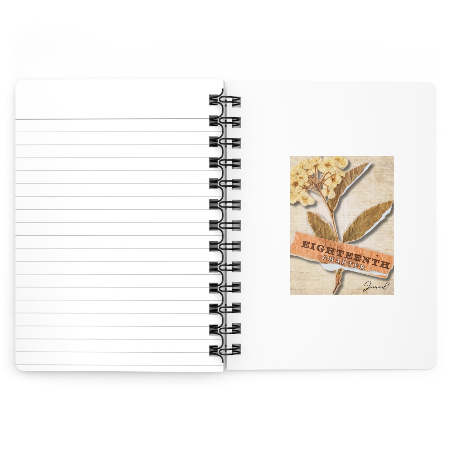 Eighteenth Chapter Spiral Bound Journal - Vintage Floral Design