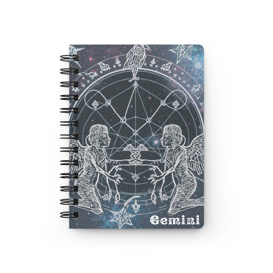 Gemini Astrology Spiral Bound Journal - Cosmic Design for Star Sign Lovers