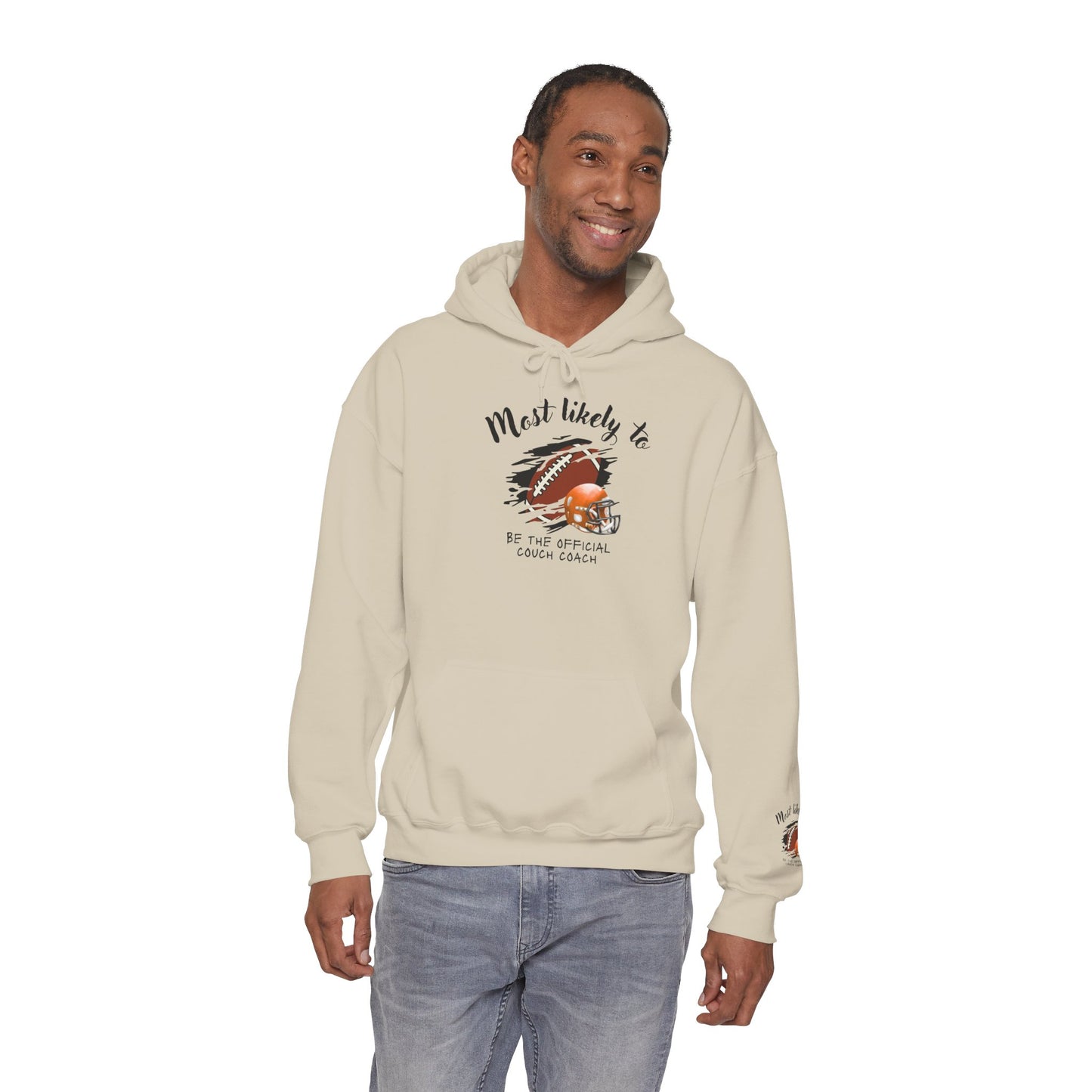 Football Coach Hoodie – “Most Likely To Be The Official Coach” Casual Pullover