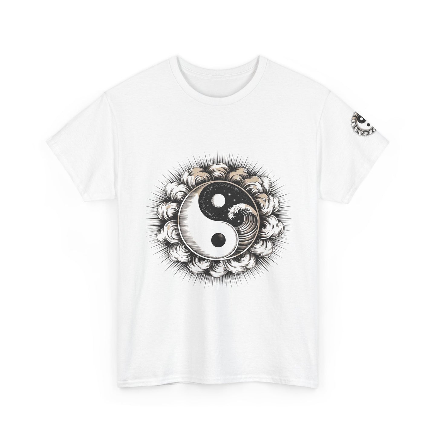 Yin Yang Floral Tee — Balanced Harmony Graphic T-Shirt