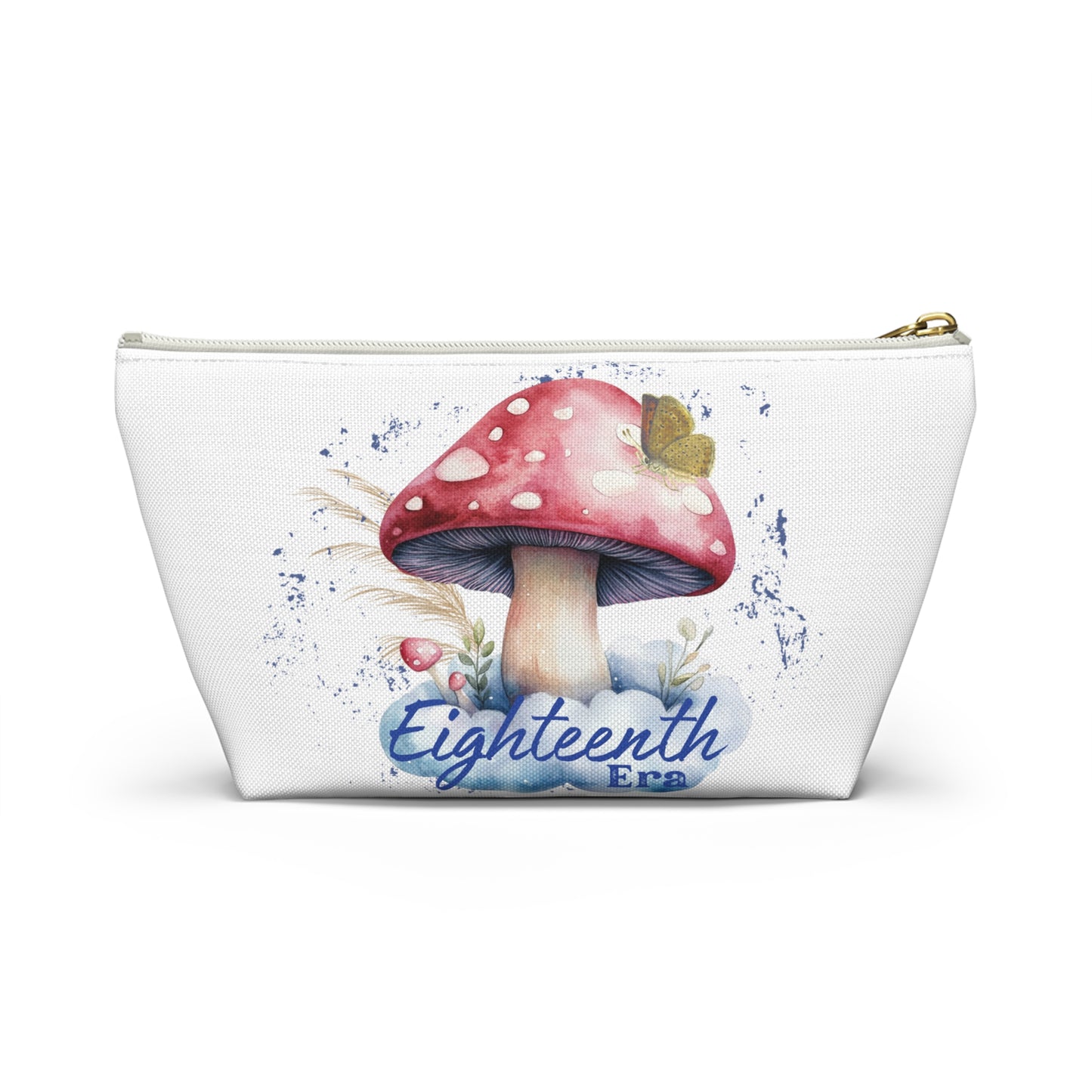 Mushroom-Themed Accessory Pouch - Perfect for Eighteenth Birthday, Gifts for Her, Makeup Organizer, Cute Storage Bag, Floral Pouch