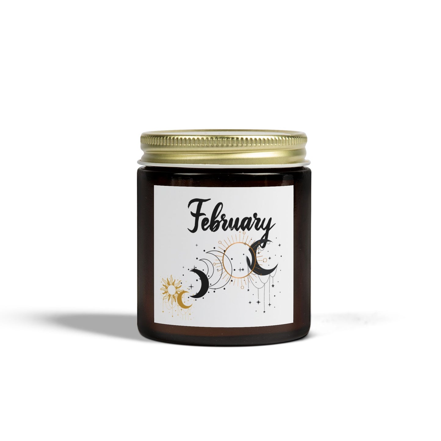 February Candle, Celestial Candle, February Birthday Gift, Birthday, Scented Candles, Coconut Apricot Wax (4oz, 9oz)