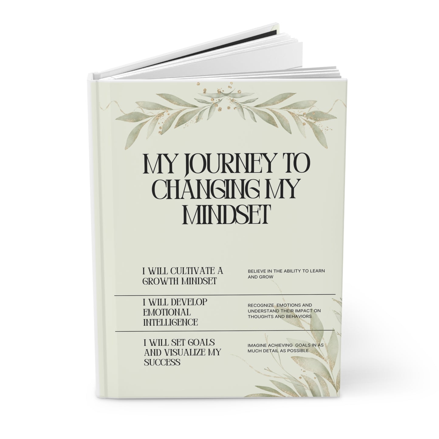 Personalize, Mindset Growth Hardcover Journal, Mindset Journal, Mental Health Journal