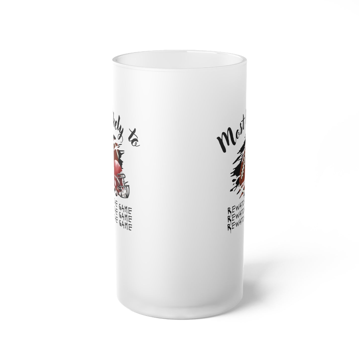 Personalized Frosted Glass Beer Mug - Perfect for Game Day Celebrations, Beer Mug, Sports Beer Mug