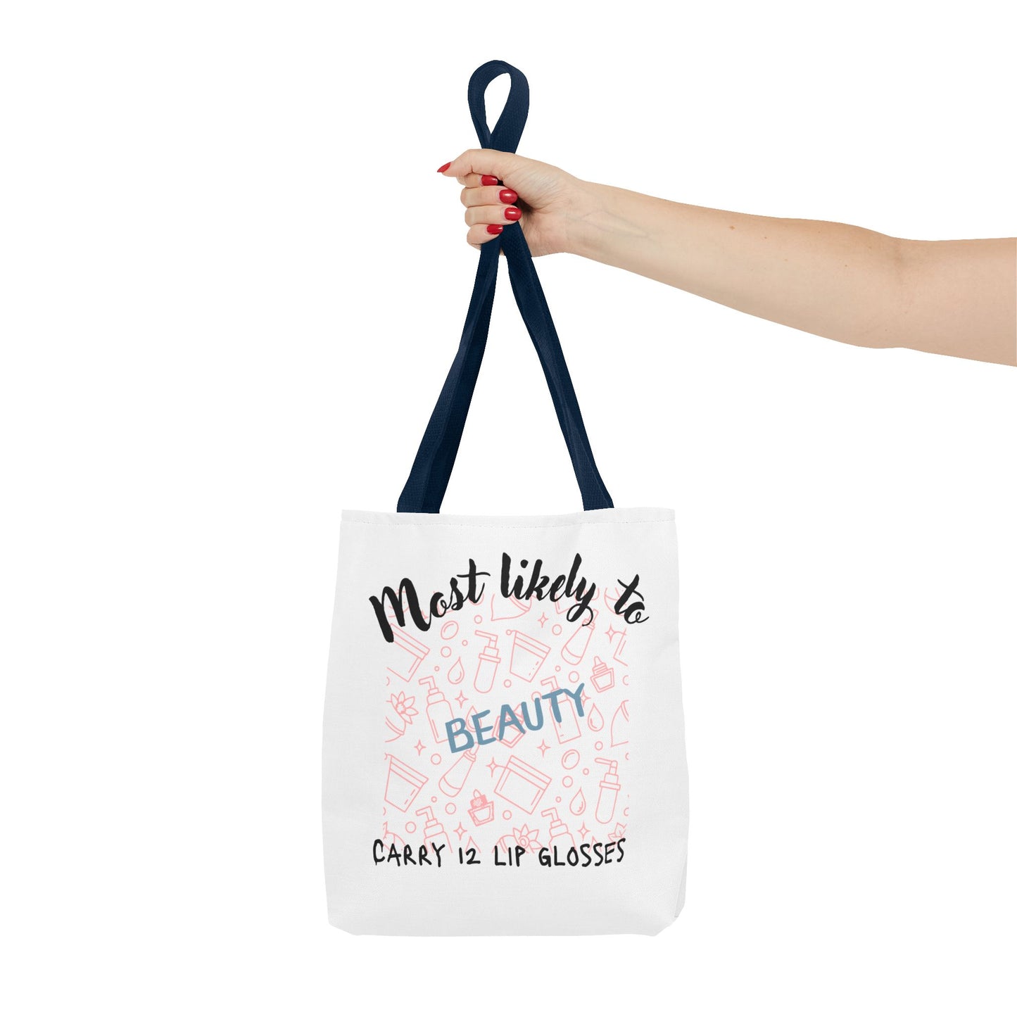 Beauty Lip Gloss Tote Bag - Perfect Gift for Makeup Lovers, Fashion Accessory, Daily Use Tote, Funny Gift, Stylish Organizer