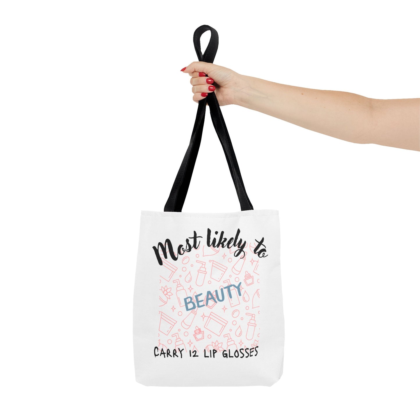 Beauty Lip Gloss Tote Bag - Perfect Gift for Makeup Lovers, Fashion Accessory, Daily Use Tote, Funny Gift, Stylish Organizer