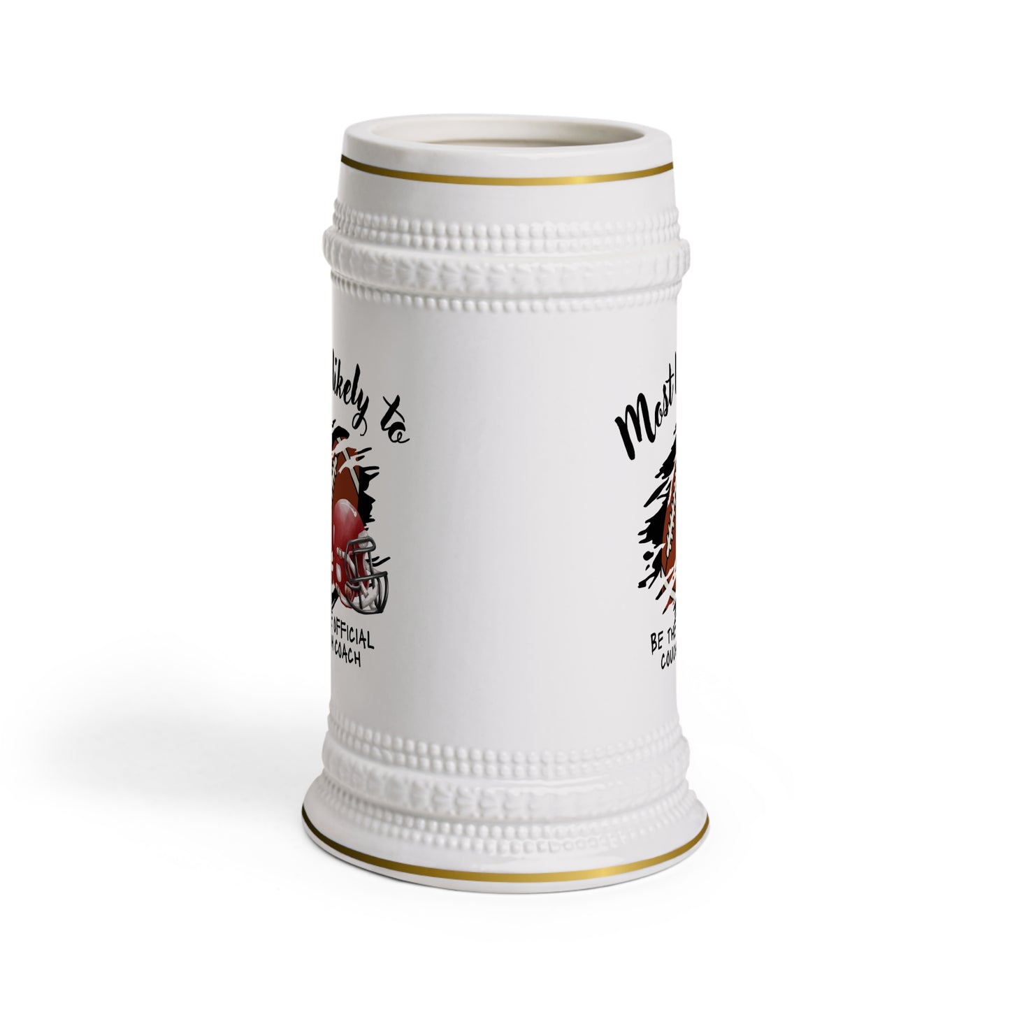 Official Couch Coach Beer Stein Mug – Perfect for Game Day Celebrations, Sports Lover Gift, Football Lover Gift