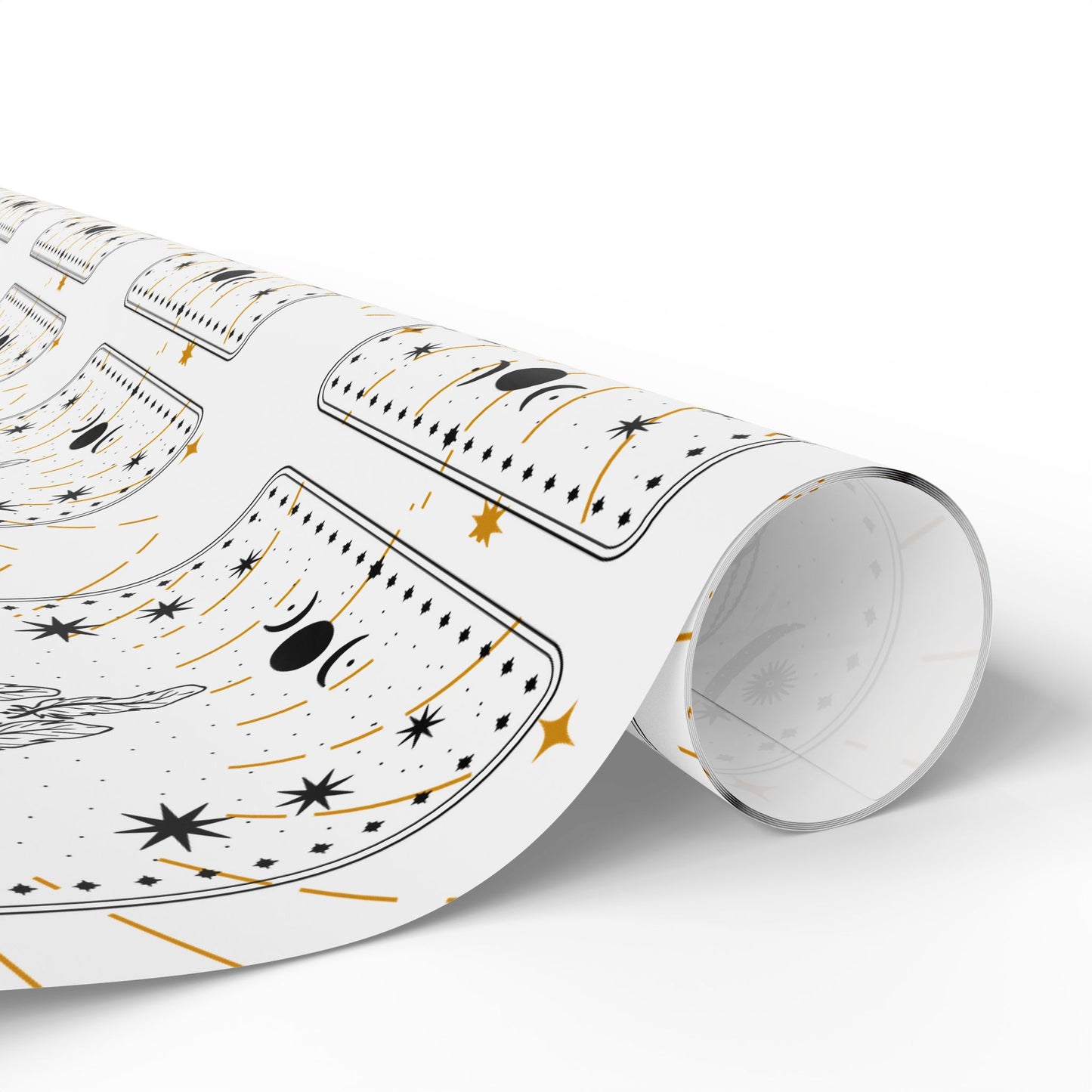 Celestial Themed Wrapping Paper, Gift Wrap for Holidays, Birthday, Baby Showers, Unique Gift Presentation, Starry Design