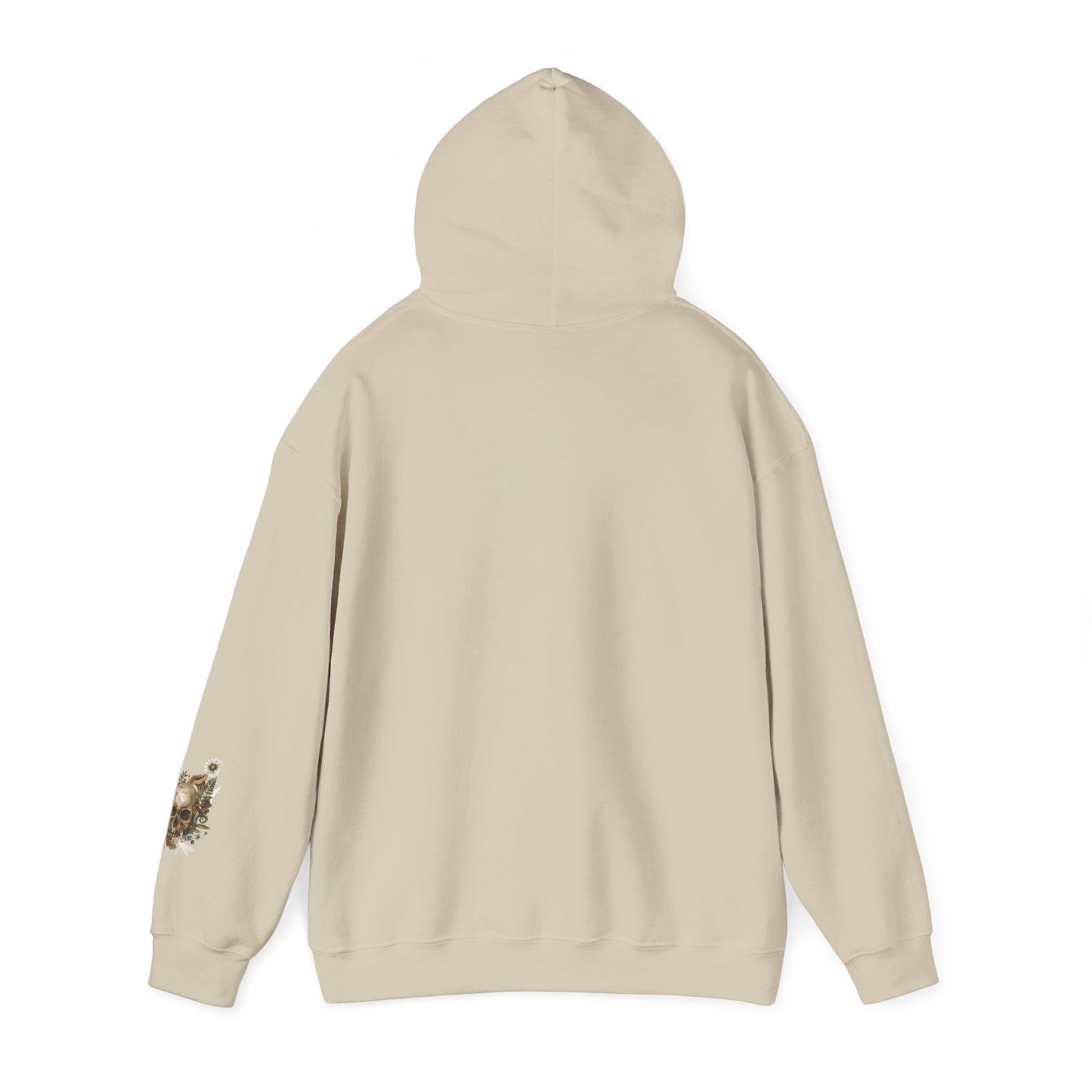 Skull & Mushrooms Hoodie — Vintage Floral Skull Graphic Pullover