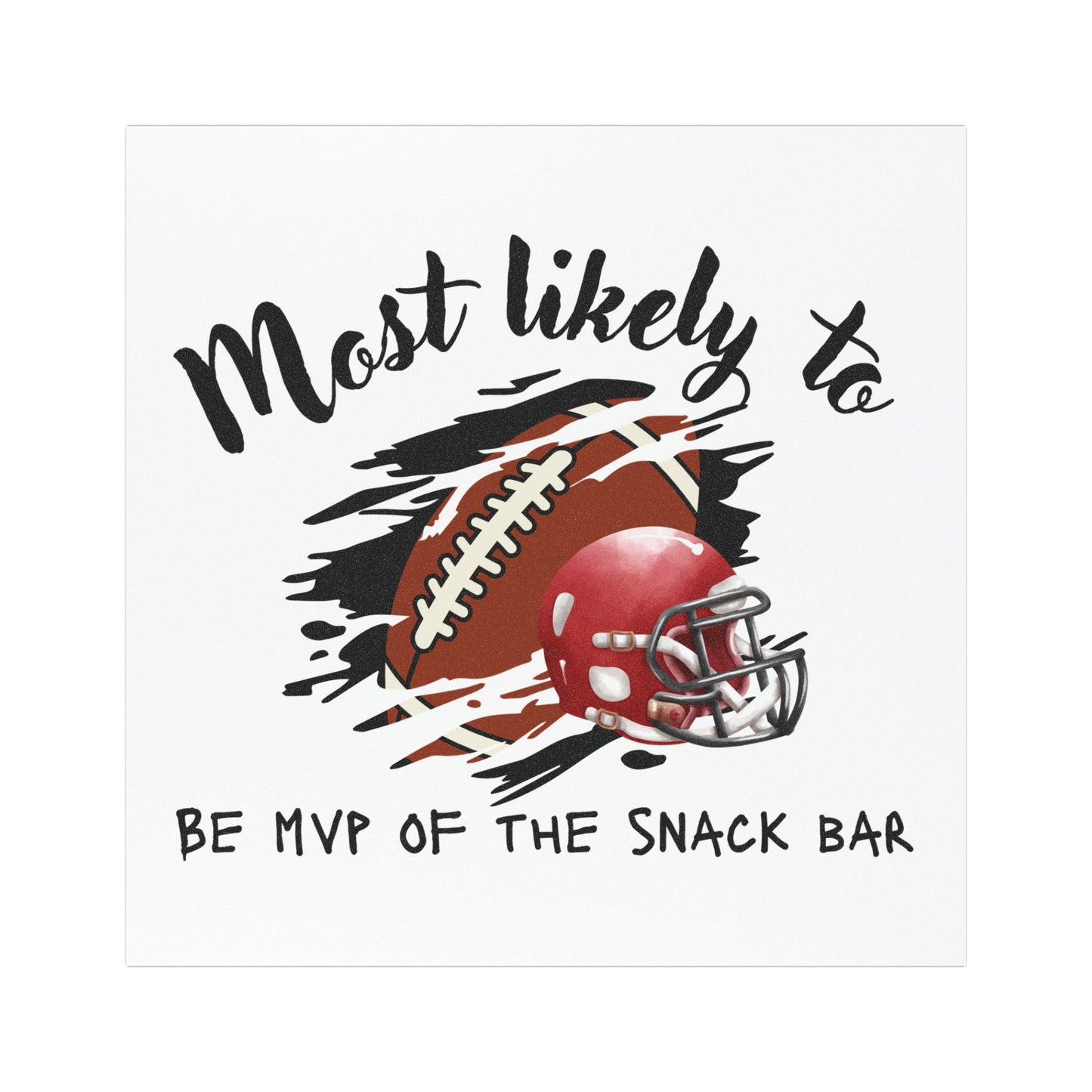 Football Snack Bar MVP Car Magnet