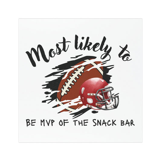 Football Snack Bar MVP Car Magnet