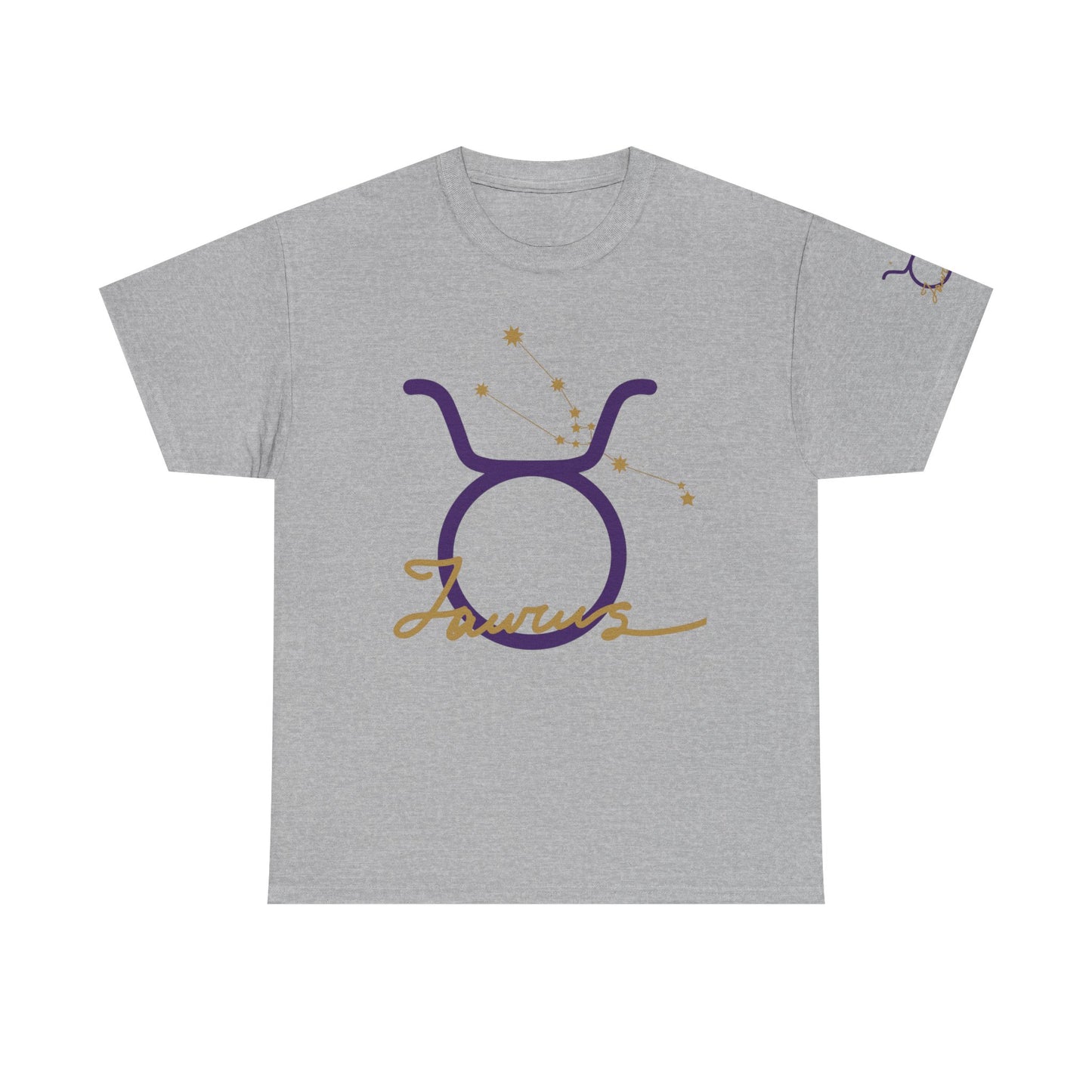 Taurus Zodiac T‑Shirt – Gold Script Constellation Tee