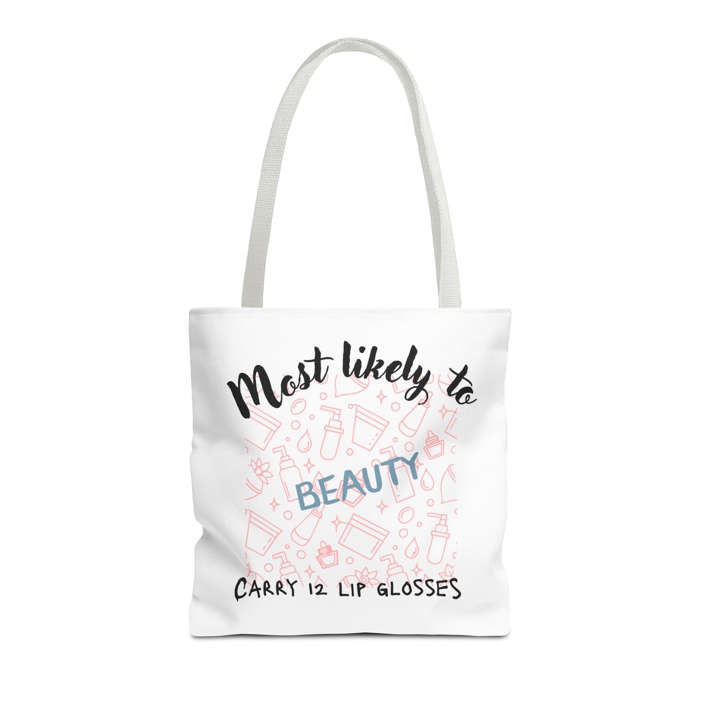 Beauty Lip Gloss Tote Bag - Perfect Gift for Makeup Lovers, Fashion Accessory, Daily Use Tote, Funny Gift, Stylish Organizer