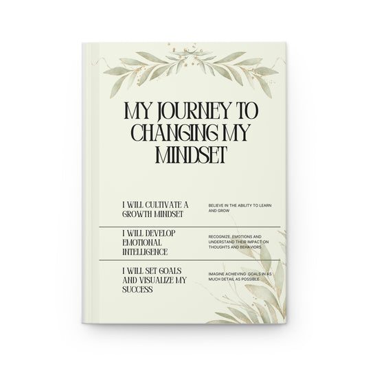 Personalize, Mindset Growth Hardcover Journal, Mindset Journal, Mental Health Journal