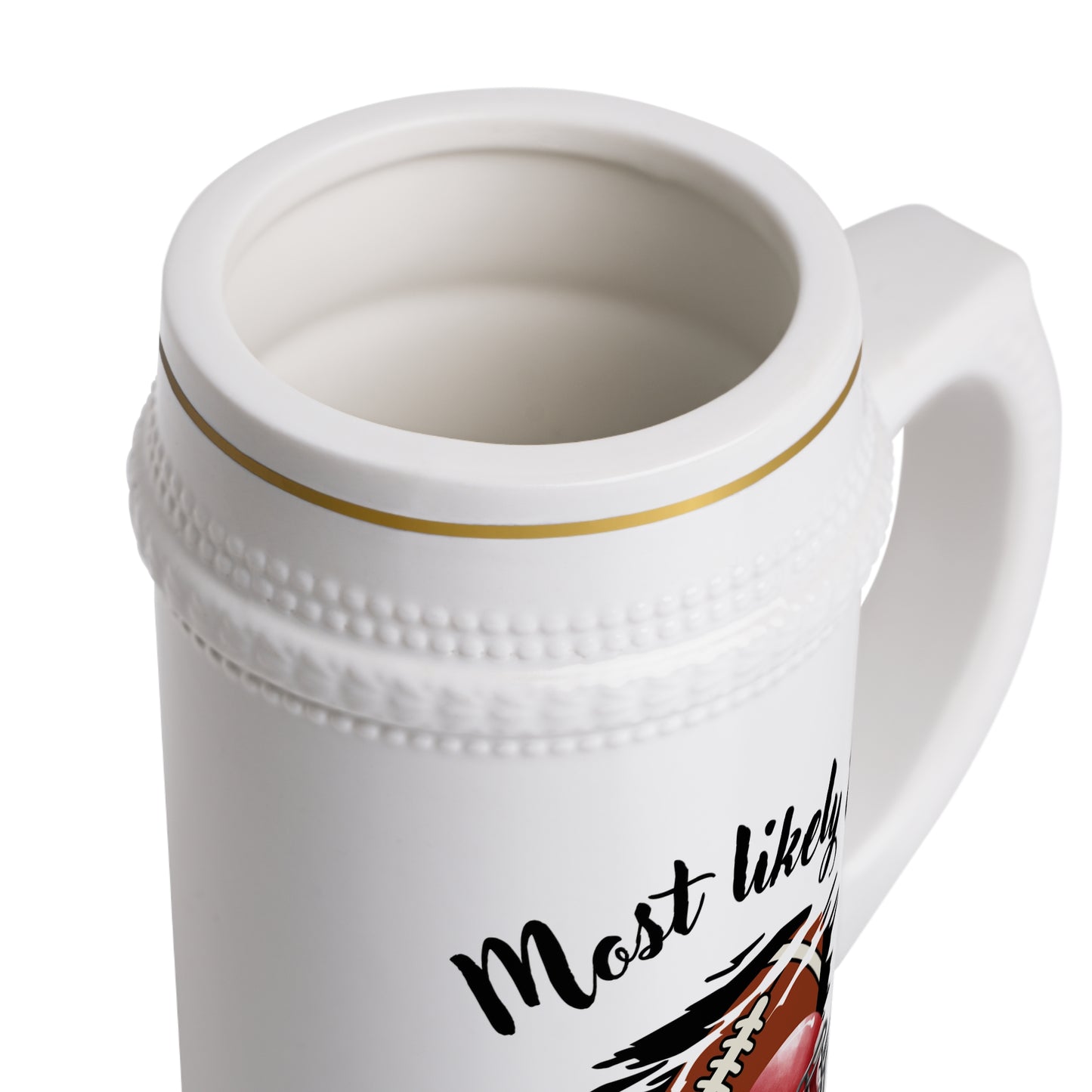 Official Couch Coach Beer Stein Mug – Perfect for Game Day Celebrations, Sports Lover Gift, Football Lover Gift