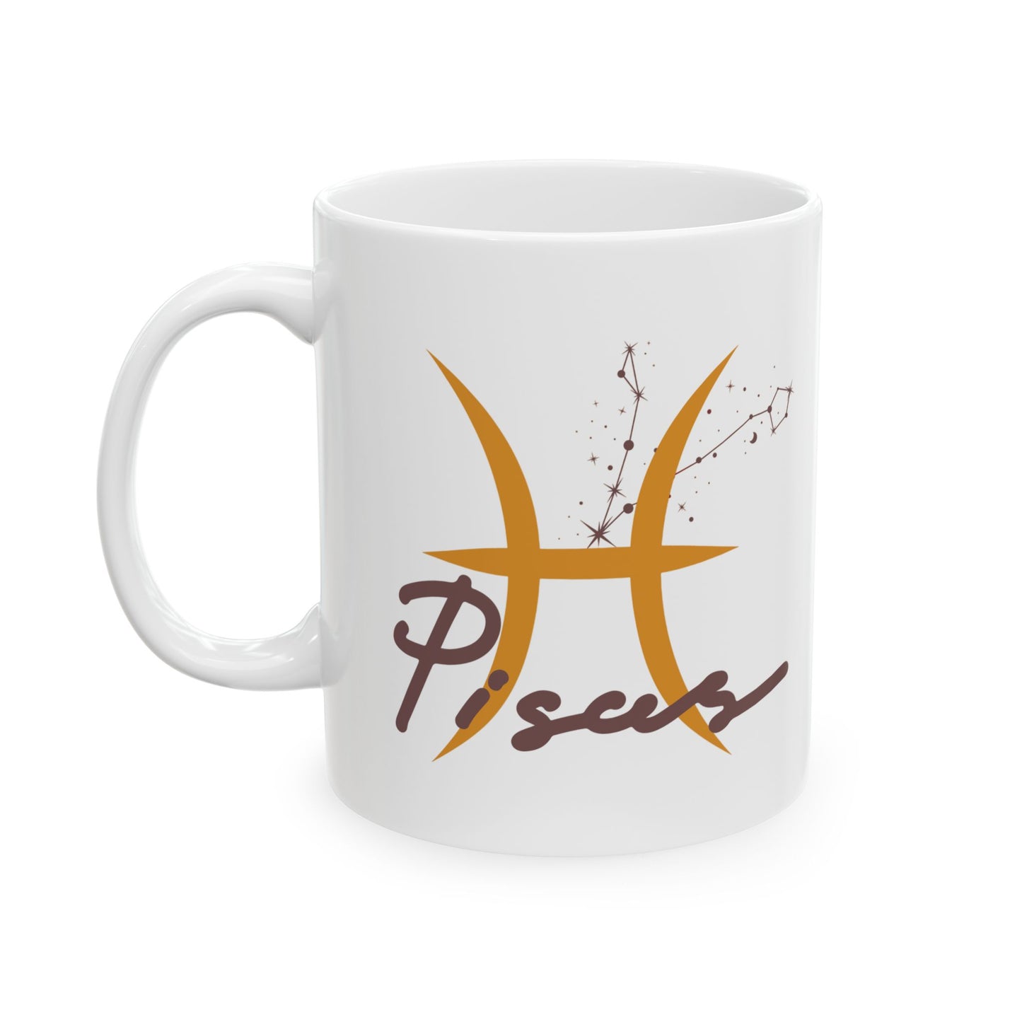 Personalized Astrology Pisces Ceramic Mug — Zodiac Constellation Coffee Cup (11oz/15oz)