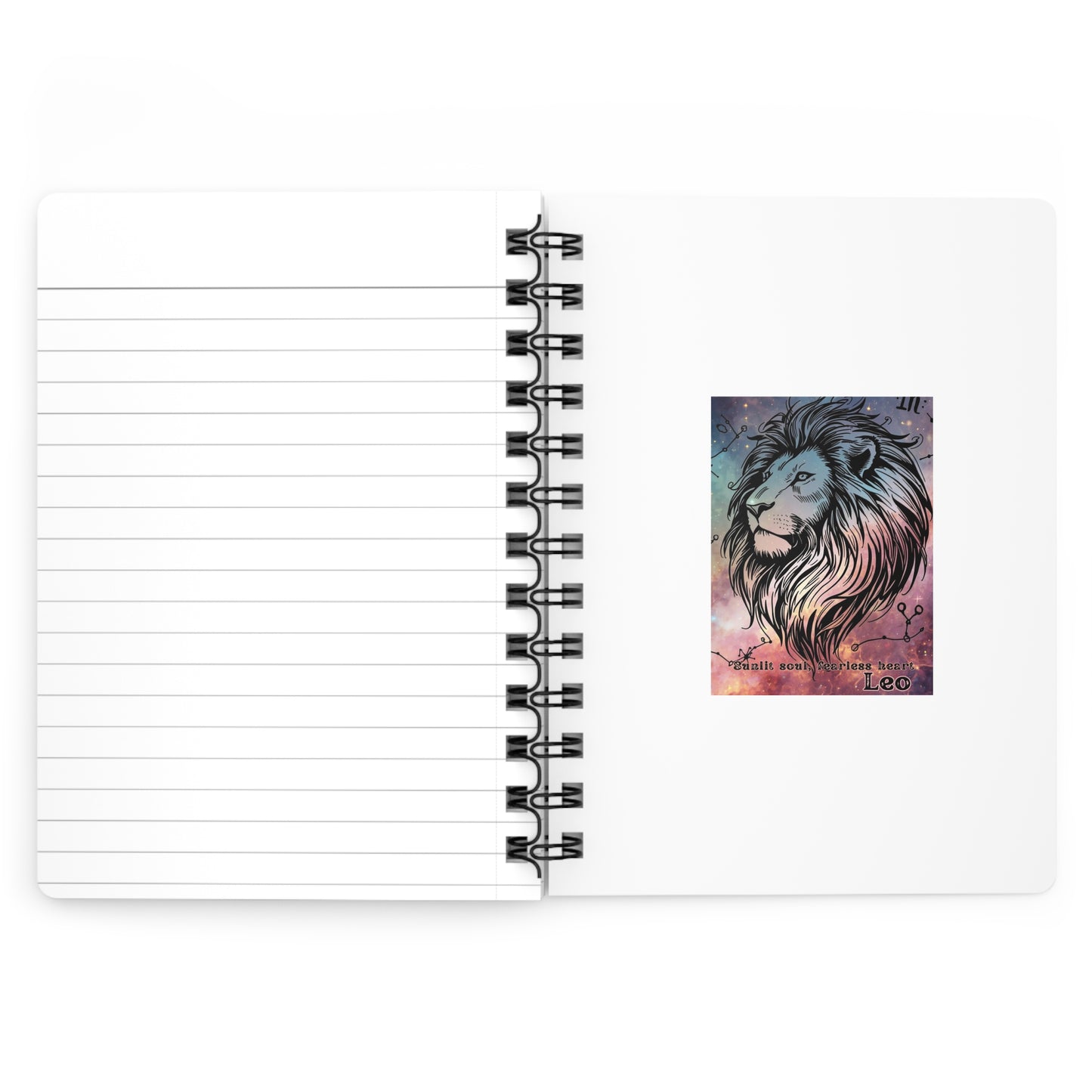 Leo Zodiac Spiral Bound Journal - Fearless Heart Design
