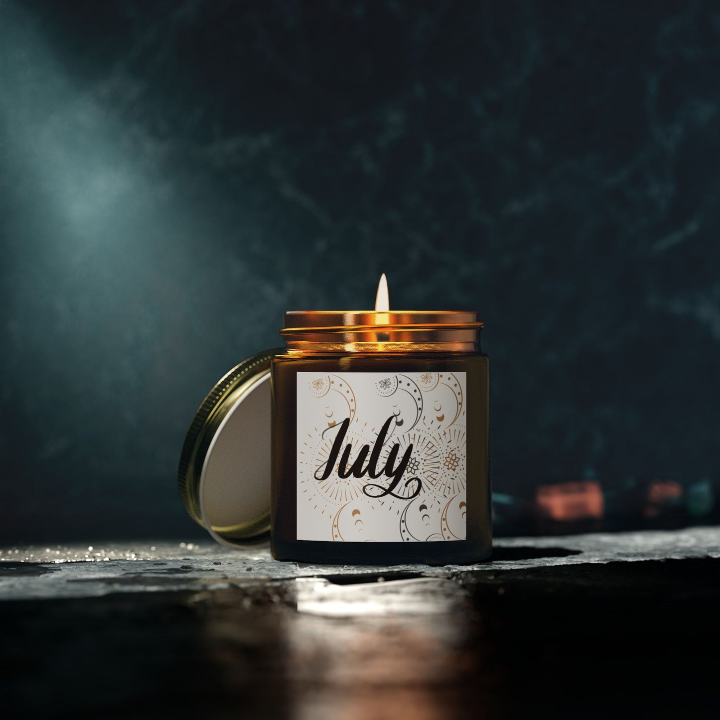 July Candle, July Birthday, Celestial Candle, Candle Gift, July, Scented Candles, Coconut Apricot Wax (4oz, 9oz)