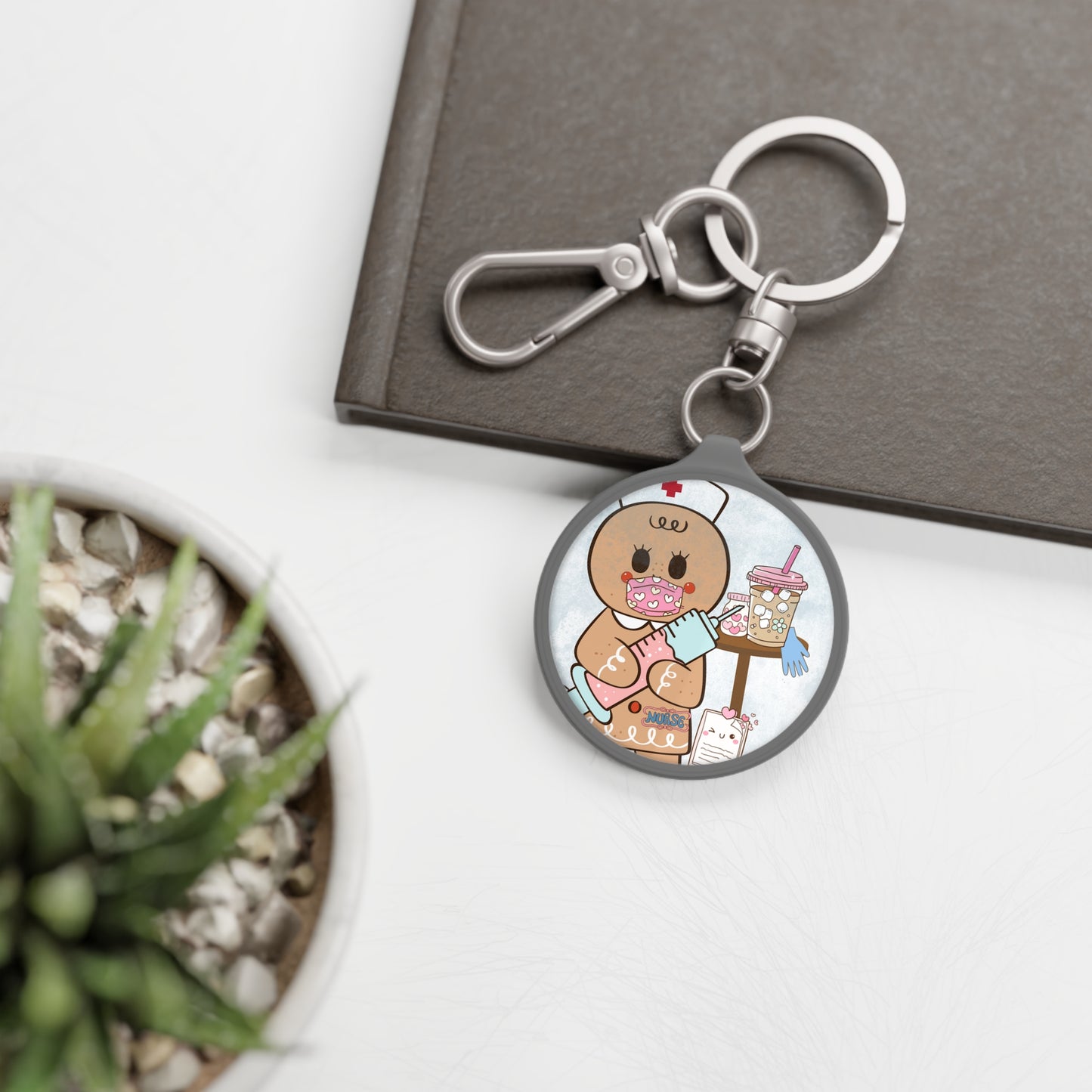 Nurse Keyring Tag, Cute Nurse Gift, Medical Keychain, Healthcare Appreciation, Nursing Student Accessory, Holiday & Celebration