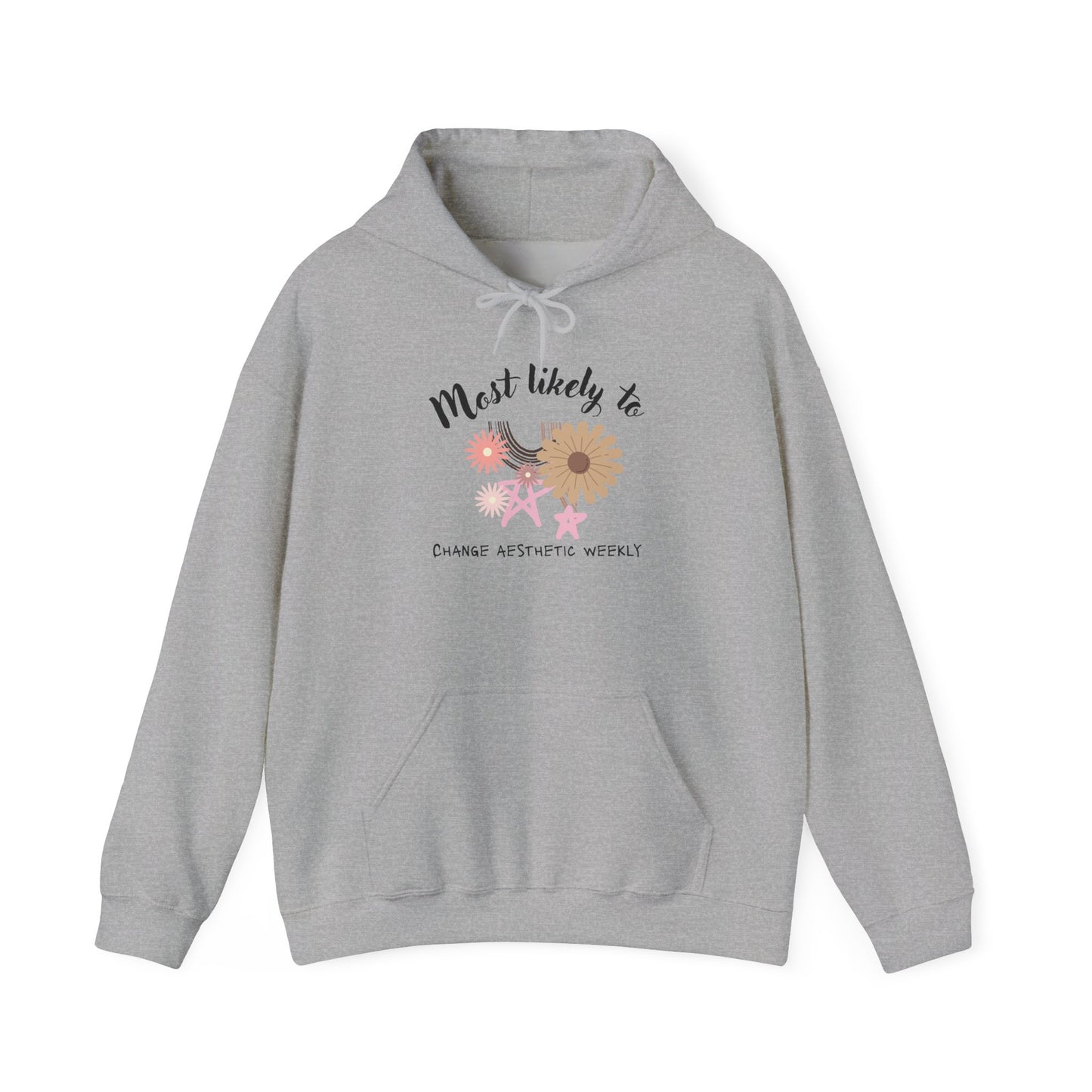Unisex Heavy Blend™ Hooded Sweatshirt, flower, aesthetic, whimsy, cute, fun, change mind