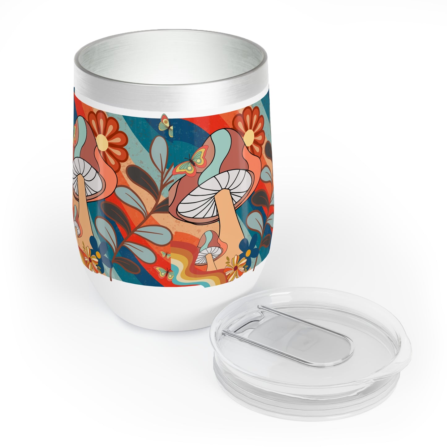 Cosmic Mushroom Chill Wine Tumbler