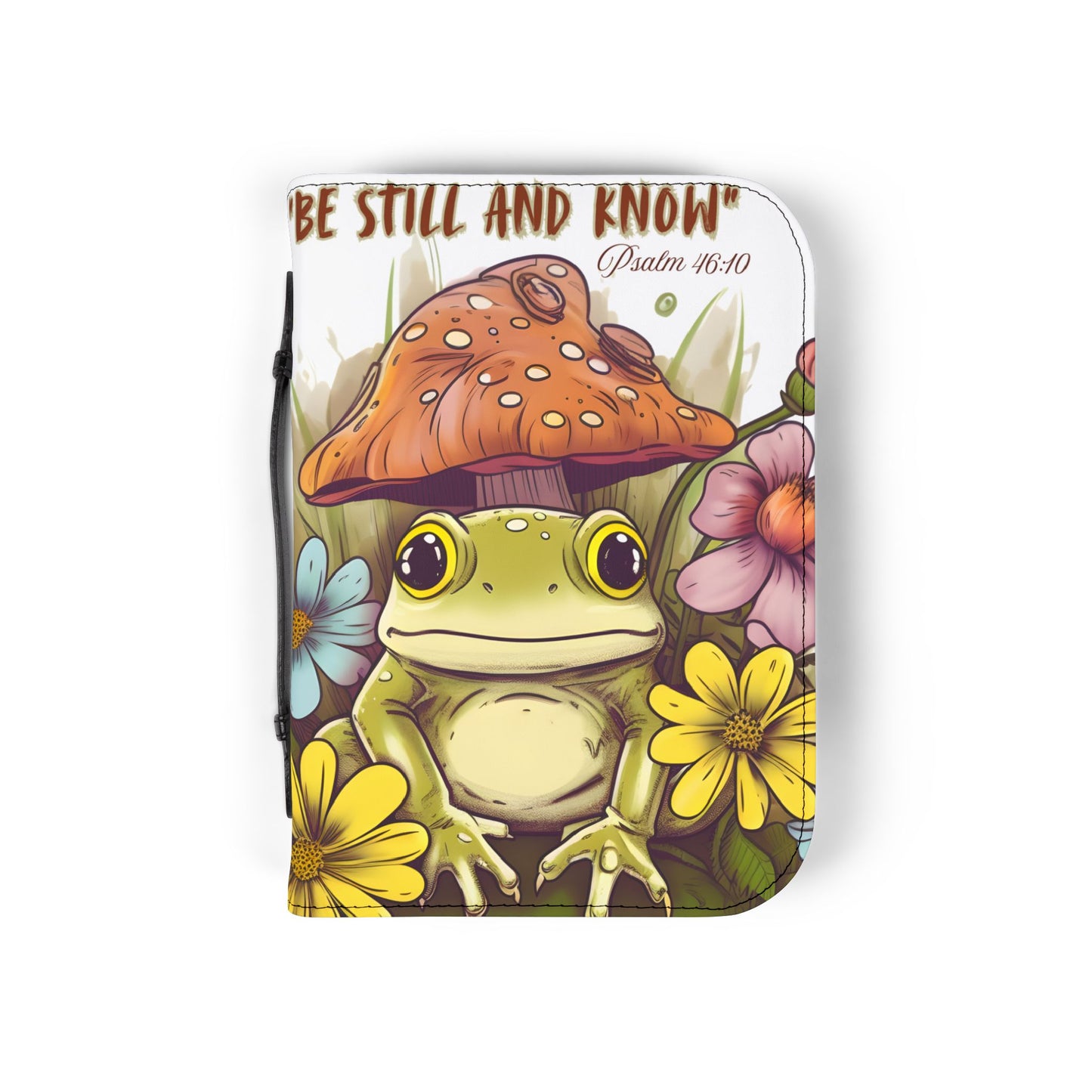 Frog Bible Cover with Inspirational Design - Be Still and Know, Religious Gifts, Christian Accessories, Nature Lovers, Unique Gift