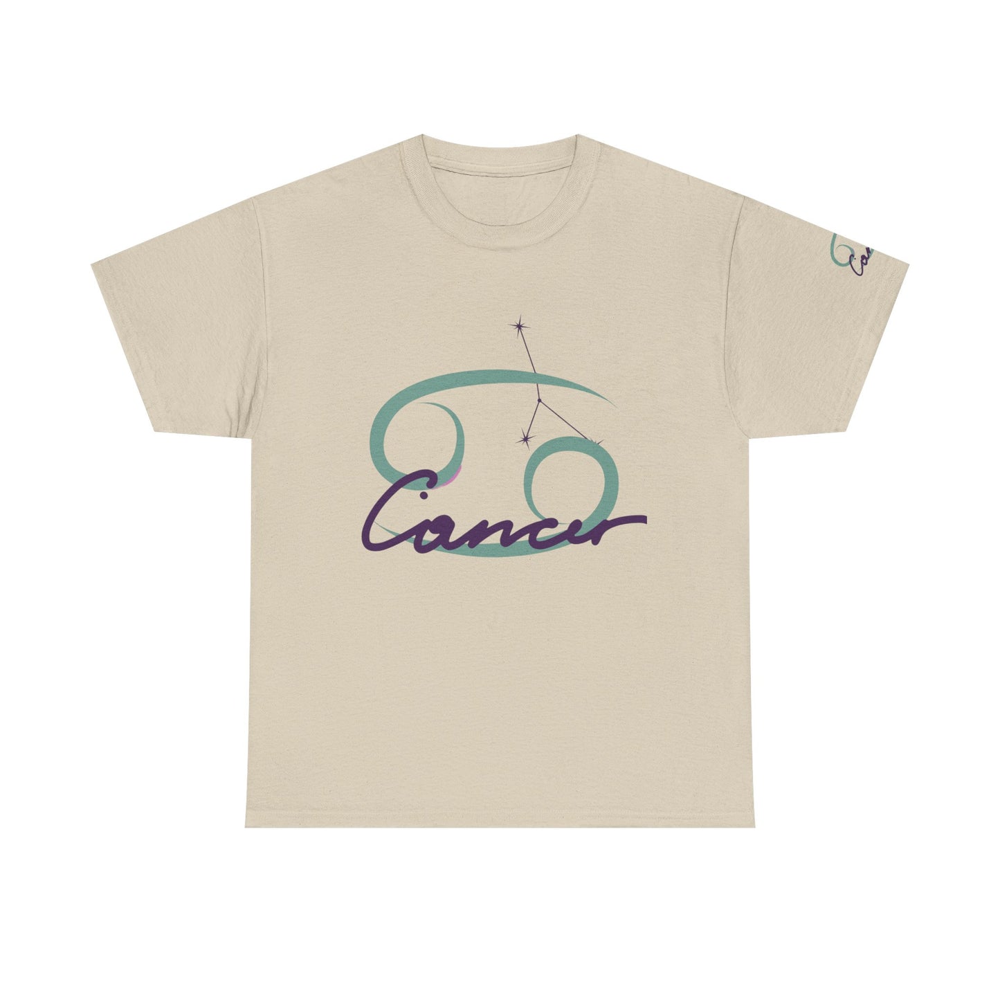 Cancer Zodiac T‑Shirt — Minimal Constellation & Script Design