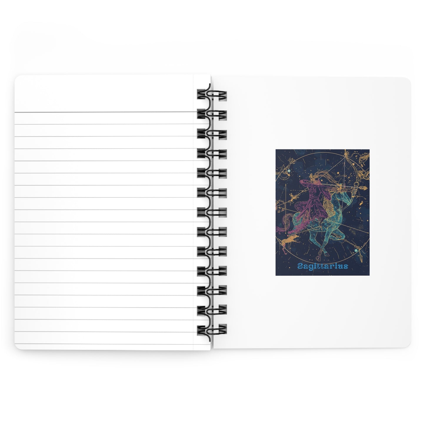 Sagittarius Spiral Bound Journal - Celestial Zodiac Notebook for Astrology Lovers