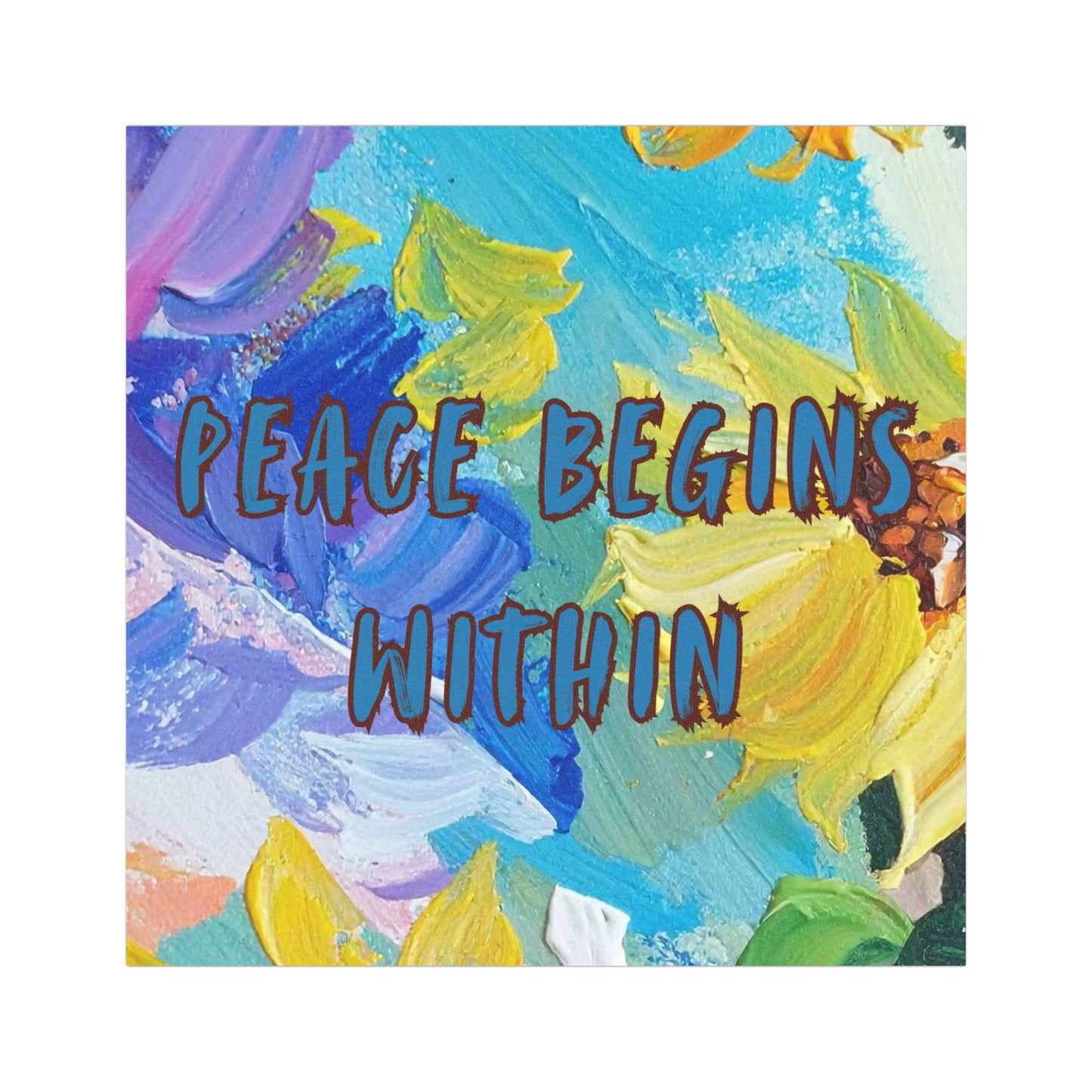 Inspirational Car Magnets - "Peace Begins Within" - Inspiration Magnet - Motivation Magnet